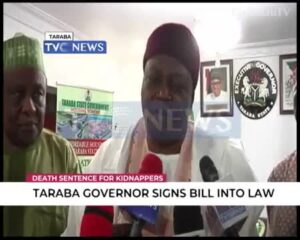 Taraba governor signs death penalty for Kidnappers