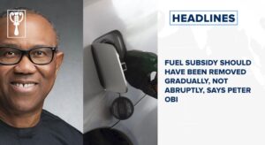 Fuel subsidy should have been removed gradually, not abruptly, says Peter Obi and more