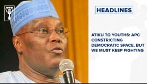 Atiku to youths: APC constricting democratic space, but we must keep fighting