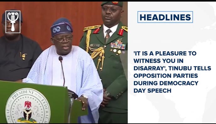 ‘It is a pleasure to witness you in disarray, ‘ Tinubu tells opposition political parties