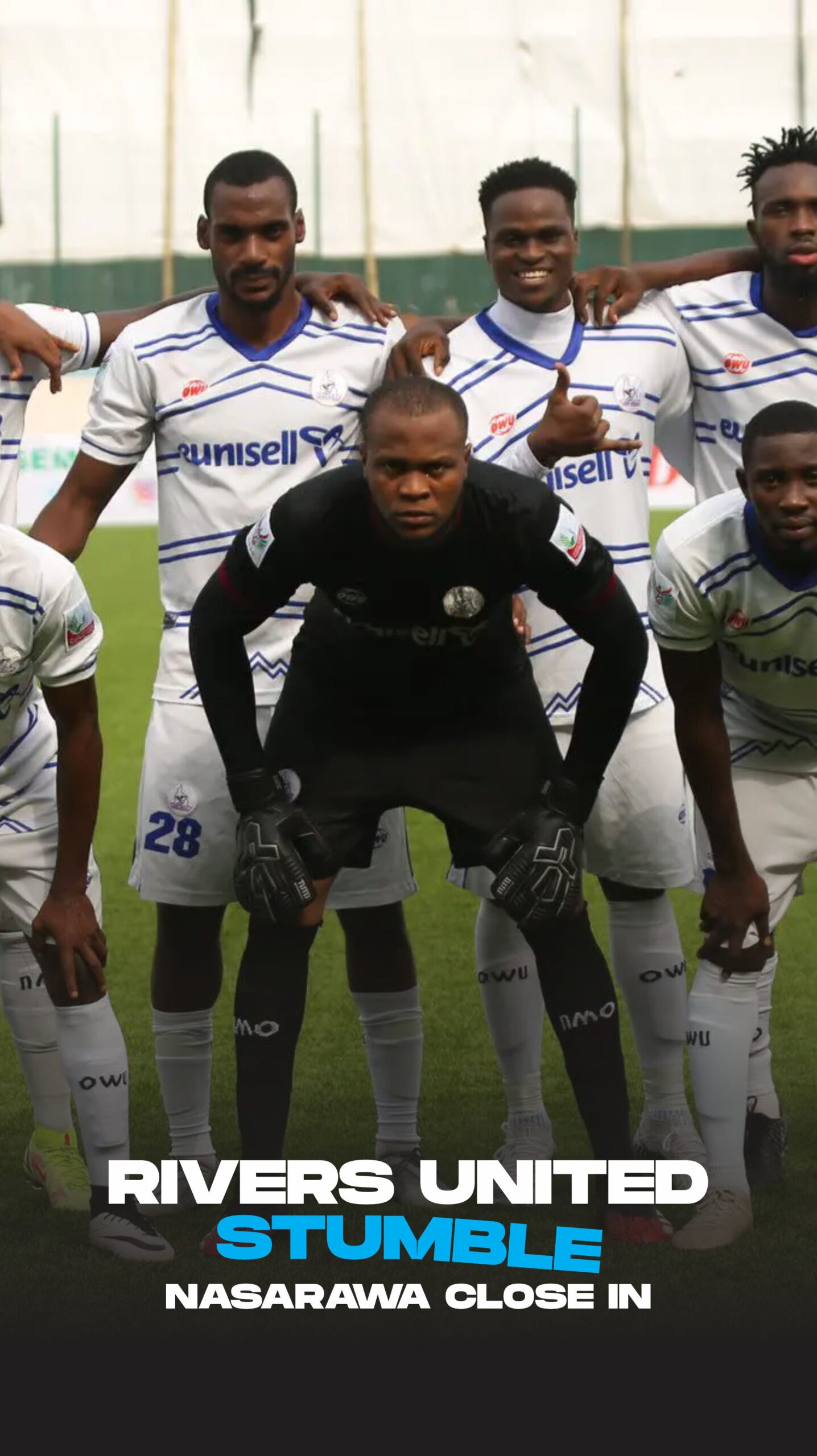 Rivers United stumble. Nasarawa close in.
